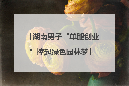 湖南男子“单腿创业”撑起绿色园林梦