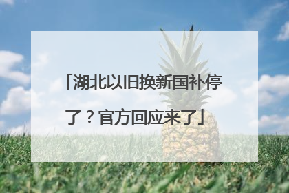湖北以旧换新国补停了？官方回应来了
