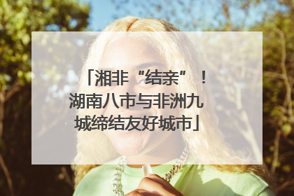 湘非“结亲”！湖南八市与非洲九城缔结友好城市