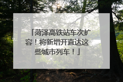 菏泽高铁站车次扩容！将新增开直达这些城市列车！