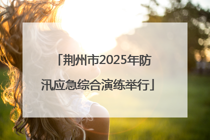 荆州市2025年防汛应急综合演练举行