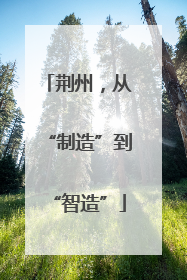 荆州，从“制造”到“智造”