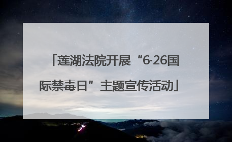 莲湖法院开展“6·26国际禁毒日”主题宣传活动