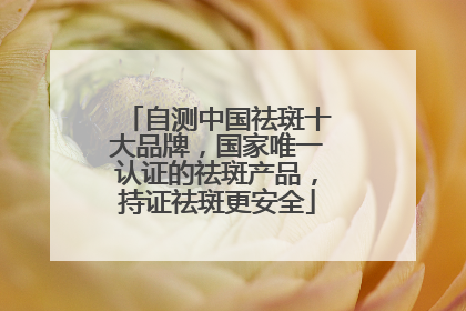 自测中国祛斑十大品牌，国家唯一认证的祛斑产品，持证祛斑更安全