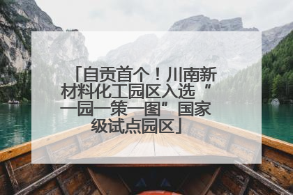 自贡首个！川南新材料化工园区入选“一园一策一图”国家级试点园区