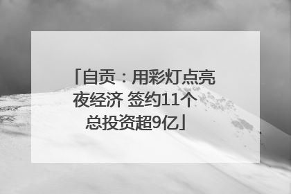 自贡：用彩灯点亮夜经济 签约11个总投资超9亿