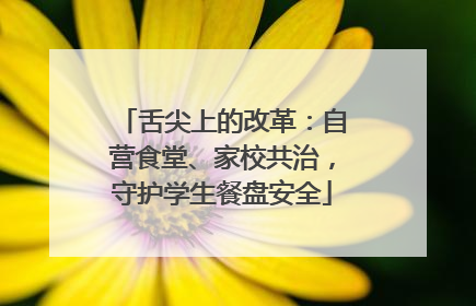 舌尖上的改革：自营食堂、家校共治，守护学生餐盘安全