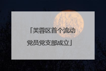 芙蓉区首个流动党员党支部成立
