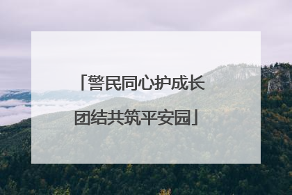 警民同心护成长 团结共筑平安园