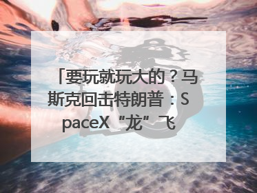 要玩就玩大的？马斯克回击特朗普：SpaceX“龙”飞船将立即退役！