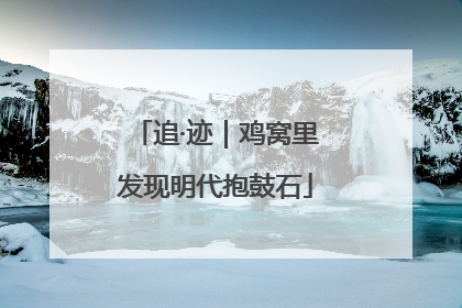 追·迹｜鸡窝里发现明代抱鼓石