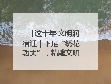 这十年·文明润宿迁｜下足“绣花功夫”，精雕文明城市品质