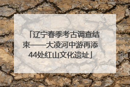 辽宁春季考古调查结束——大凌河中游再添44处红山文化遗址