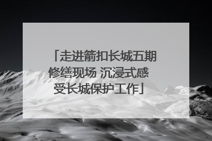 走进箭扣长城五期修缮现场 沉浸式感受长城保护工作