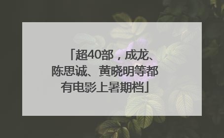 超40部，成龙、陈思诚、黄晓明等都有电影上暑期档