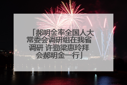 郝明金率全国人大常委会调研组在我省调研 许勤梁惠玲拜会郝明金一行