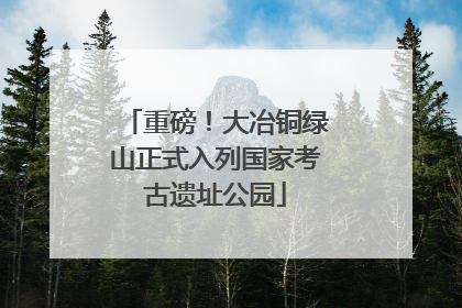 重磅！大冶铜绿山正式入列国家考古遗址公园