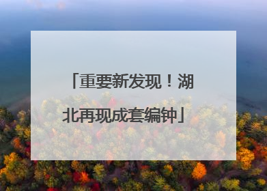 重要新发现！湖北再现成套编钟