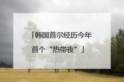 韩国首尔经历今年首个“热带夜”