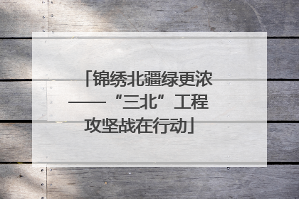 锦绣北疆绿更浓——“三北”工程攻坚战在行动