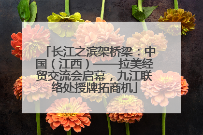 长江之滨架桥梁：中国（江西）——拉美经贸交流会启幕，九江联络处授牌拓商机