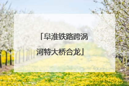 阜淮铁路跨涡河特大桥合龙
