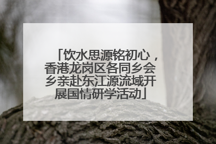 饮水思源铭初心，香港龙岗区各同乡会乡亲赴东江源流域开展国情研学活动