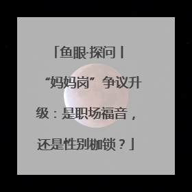 鱼眼·探问丨 “妈妈岗”争议升级：是职场福音，还是性别枷锁？
