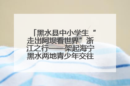 黑水县中小学生“走出阿坝看世界”浙江之行——架起海宁黑水两地青少年交往交流交融新桥梁