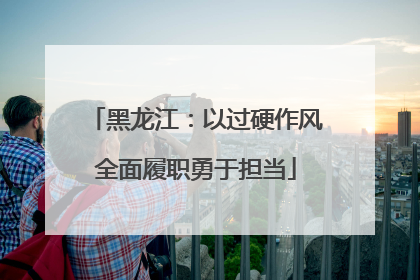 黑龙江：以过硬作风全面履职勇于担当