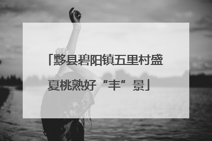 黟县碧阳镇五里村盛夏桃熟好“丰”景
