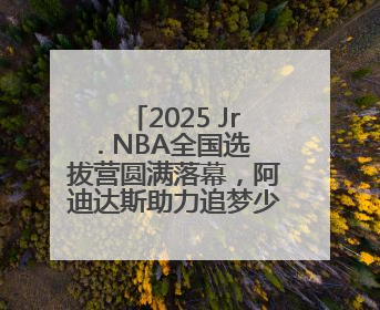 2025 Jr. NBA全国选拔营圆满落幕，阿迪达斯助力追梦少年圆梦