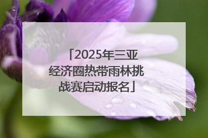 2025年三亚经济圈热带雨林挑战赛启动报名