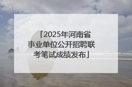 2025年河南省事业单位公开招聘联考笔试成绩发布