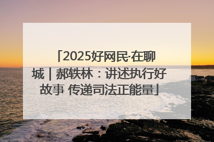 2025好网民·在聊城｜郝轶林：讲述执行好故事 传递司法正能量