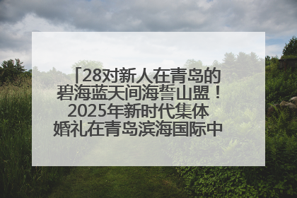 28对新人在青岛的碧海蓝天间海誓山盟！2025年新时代集体婚礼在青岛滨海国际中心文明实践广场举行