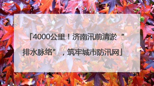4000公里！济南汛前清淤“排水脉络”，筑牢城市防汛网