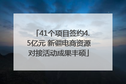 41个项目签约4.5亿元 新疆电商资源对接活动成果丰硕